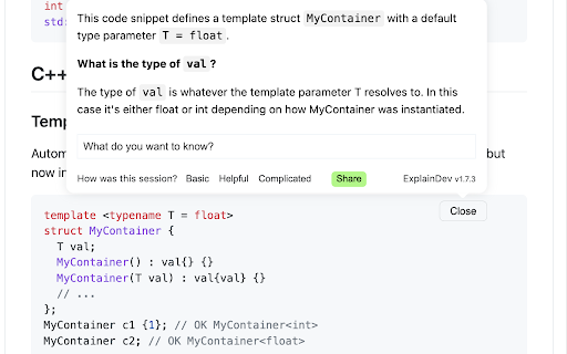 ExplainDev: Explains code on your browser