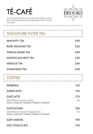 Brooks Desserts & Coffee menu 1