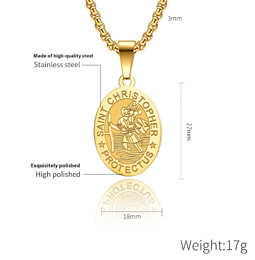 Title 1, Mens Stainless Steel Non-fading Necklace Durab...