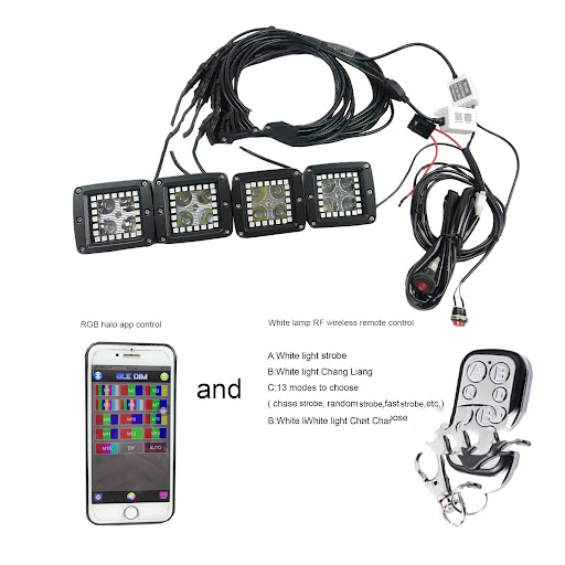 Title 5, Magic Run Fog Lamp RGB Working Lamp Wireless Re...