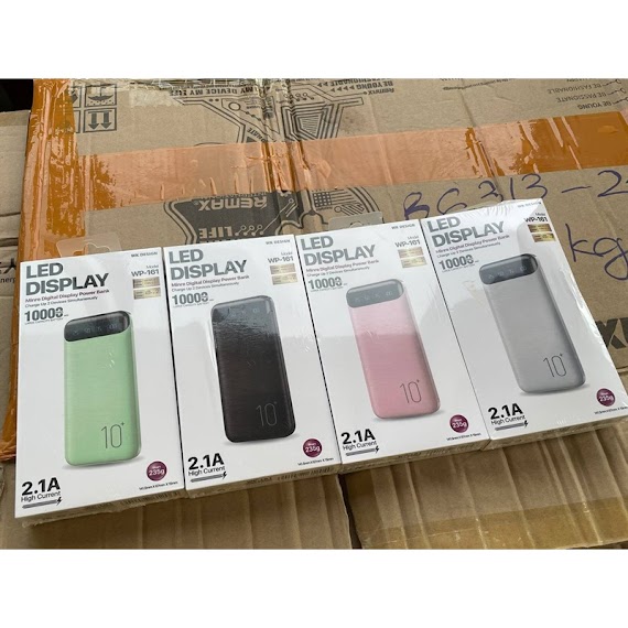 Pin Sạc Dự Phòng L 10000Mah - 20000Mah Wk Design Wp - 161 Sạc 2 Thiết Bị Cùng Lúc, Sạc Nhanh 2.1A - Bảo Hành 6Th