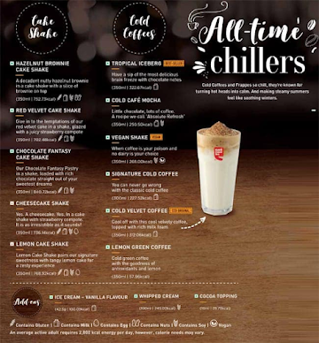 Cafe Lounge menu 