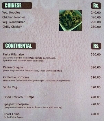 Shri Vinayak Hotel Restaurant menu 