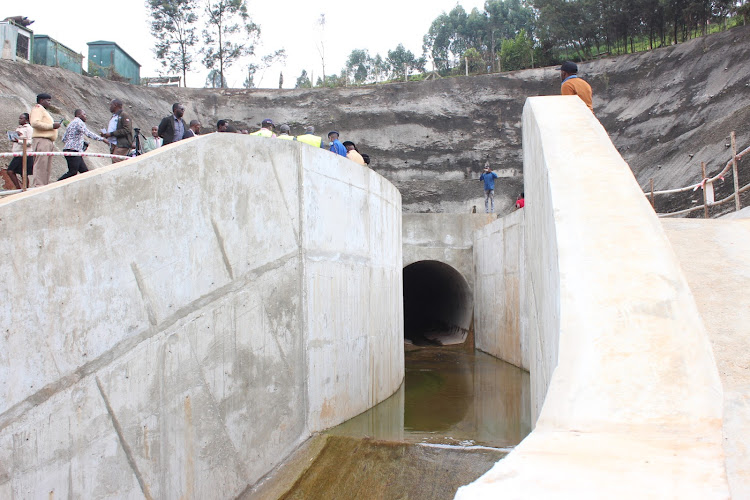 WATER ACCESS: An outlet tunnel that will channel water from Maragua, Gikigie and Irati rivers and convey it into Ndaka-ini dam.