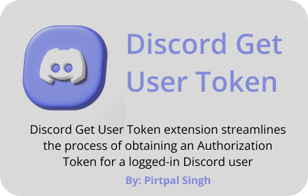 Discord Get User Token small promo image