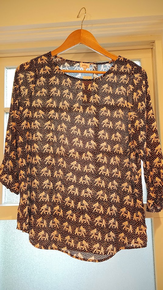 September Stitch Fix Box, Pixley Ellie Printed 3/4 Sleeve Blouse