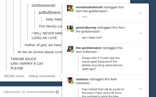 Tumblr Reblog Comments