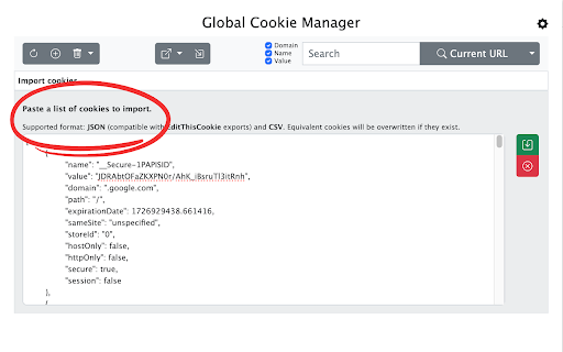 Global Cookie Manager