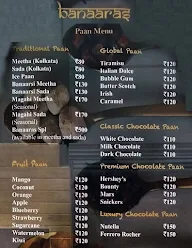 Banaaras menu 1