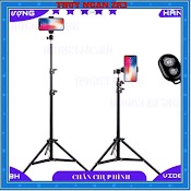 Chân Điện Thoại Livestream Cao 1M6 , 2M1 Có Bi Cầu + Kẹp + Remote Chụp Hình