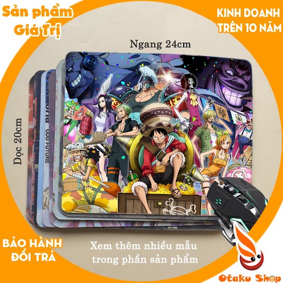 <27 Mẫu> Lót Chuột Máy Tính Anime One Piece Kích Cỡ Bàn Di Chuột Lớn 20X24Cm Chất Liệu Mouse Pad Cao Su