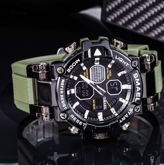 Reloj Deportivo de Moda para Hombre con Funciones Duales Fitness. Monitorea tu actividad física con estilo y precisión. Ideal para deportes.