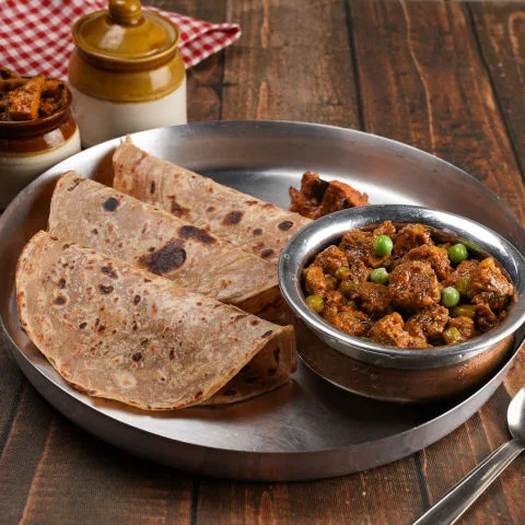 Soya Matar With Paratha