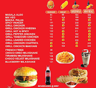 Desi Burger menu 1