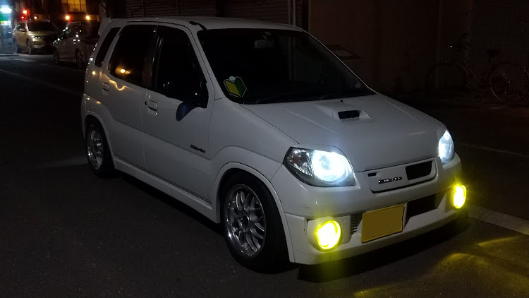KeiワークスのKeiワークス・低そうで低くない少し低い車・初心者マークに関するカスタム事例の投稿画像1枚目