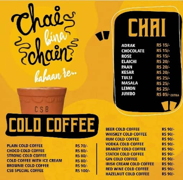 Sutta Chai Bar menu 