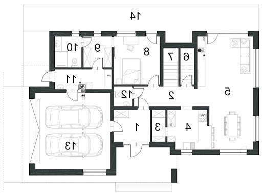 Intensywny D74 - Rzut parteru