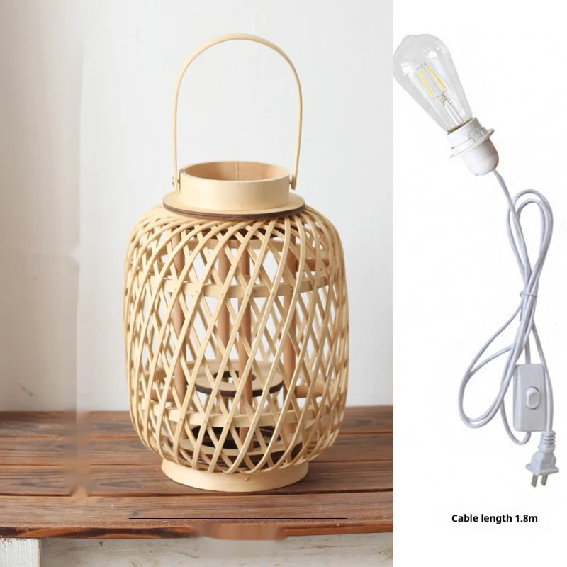 Handmade Bamboo Lantern Candlestick Ornaments Natural and warm lighting Elegant and handcrafted Perfect for creating coz