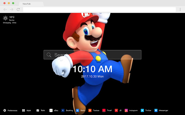 Super Mario Bros. Popular HD New Tab Theme