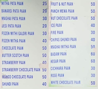 Paan Rasta menu 1