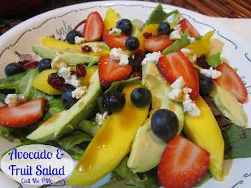 Avocado & Fruit Salad with Cranberry Vinaigrette > Call Me PMc