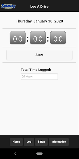 Screenshot Safeway Minnesota Driving Log