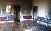 A section of the St. Marks Anglican Church at  CPUT's Cape Town campus has been badly damaged in a fire set allegedly by protesting students and workers.