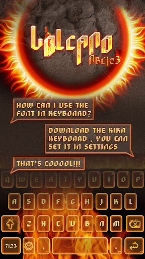 Volcano Font For iKeyboard