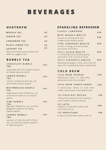 D'aromas Coffee menu 