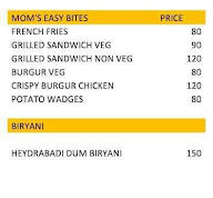 Moms Homemade Foods menu 2