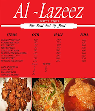 AL-Lazeez menu 1