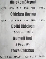 Jayaka Chicken Biryani Center menu 1