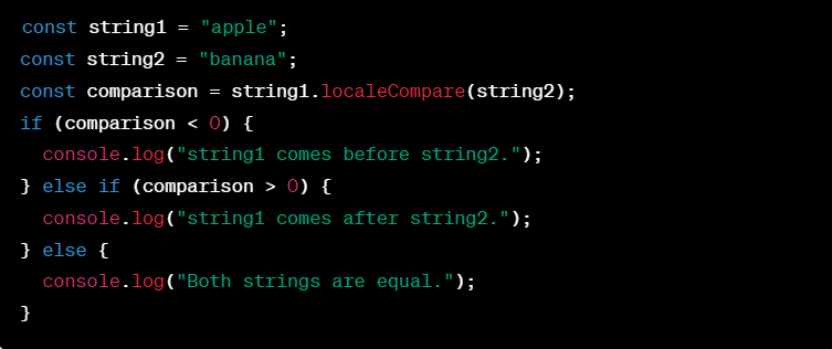 compare strings in javascript