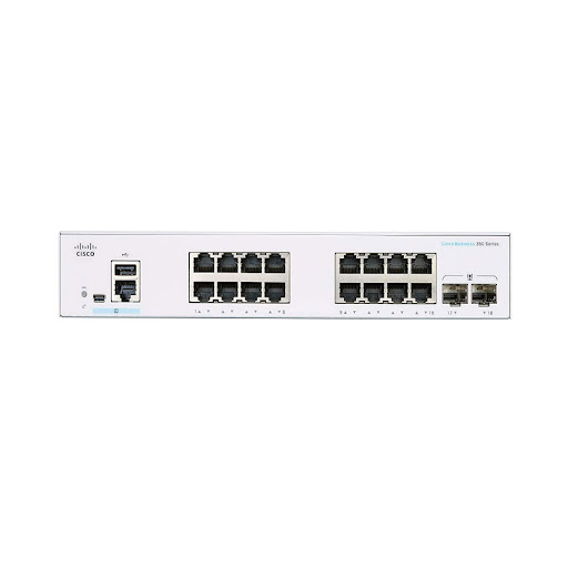 Thiết bị mạng/ Switch Cisco CBS350 Managed 16-port GE,Ext PS,2x1G SFP - CBS350-16T-E-2G-EU