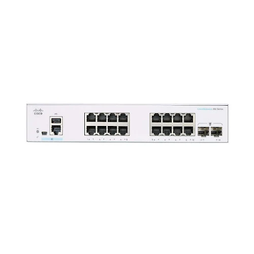 Thiết bị mạng/ Switch Cisco CBS350 Managed 16-port GE,Ext PS,2x1G SFP - CBS350-16T-E-2G-EU