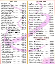 Gattu's Chinese menu 2