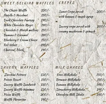 High On Waffles menu 