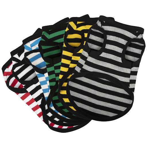 Title 8, Summer Thin Cotton Striped Vest Dog Clothes. Br...