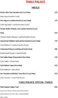 Thali Palace menu 7