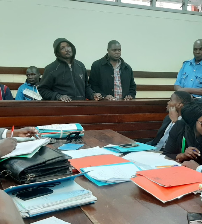 Kennedy Muyale and TV journalist Antony Nyongesa Namasaka in court over the murder of a man beaten to death in a club in Umoja