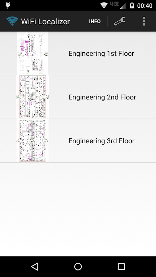 Android application WiFi Localization screenshort