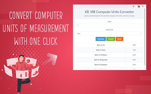 KB, MB Computer Units Converter