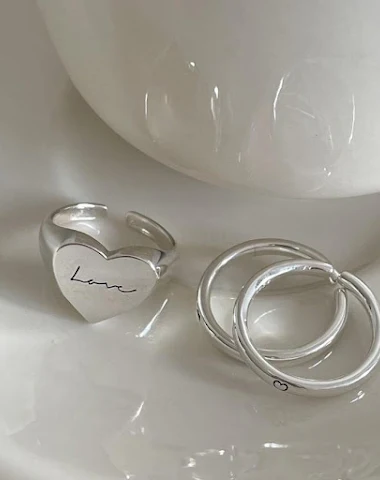 Bague Polyvalente Amour Lettre en A - 1
