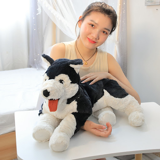 Title 3, Simulation Husky Doll Plush Toy Pillow Soft and...
