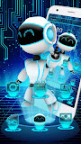 Cute Tech Robot Launcher Theme