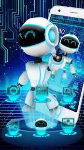 Cute Tech Robot Launcher Theme(圖1)-速報App
