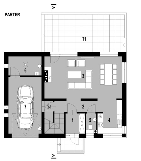 LIM House 01 - Rzut parteru