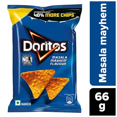 Doritos Nacho Chips - Masala Mayhem Flavour, Crunchy - 66 gm