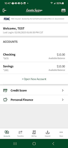 Screenshot Eureka Savings App