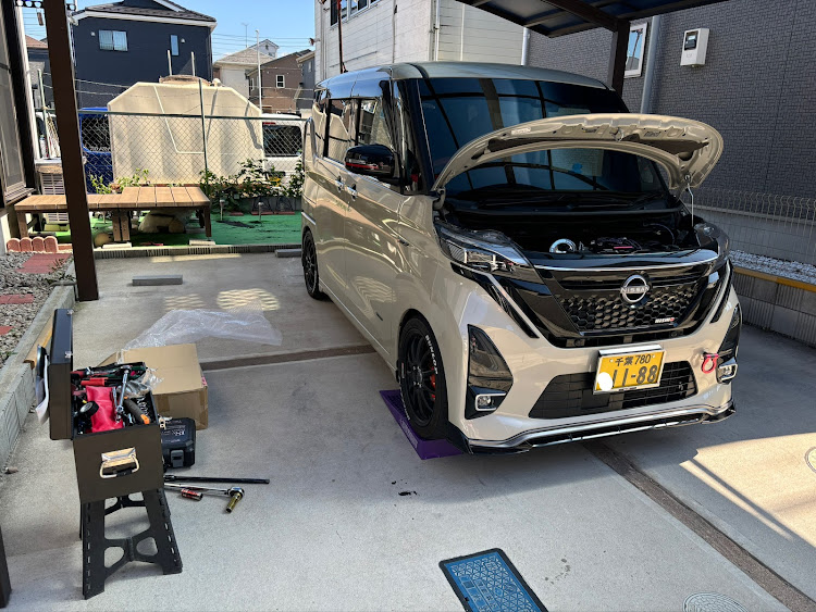 ルークスのDIY・車高調整・テインフレックスZ・ホイール交換に関するカスタム事例の投稿画像3枚目